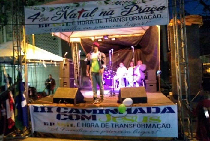 Evangélicos realizaram a 4ª edição do Natal na Praça